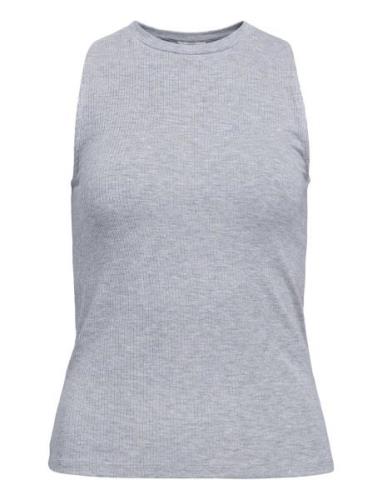 Objjamie S/L Tank Top Tops T-shirts & Tops Sleeveless Grey Object