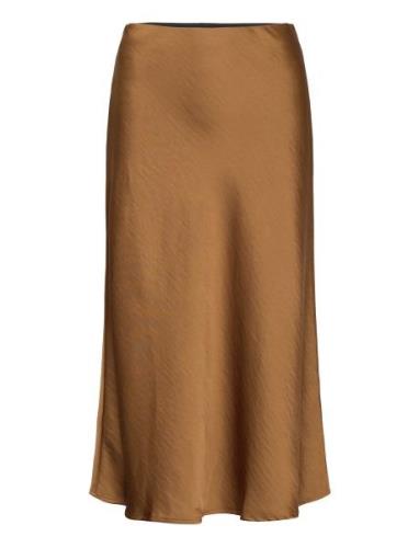 Yaspastella Hw Midi Skirt - Ca Knälång Kjol Brown YAS