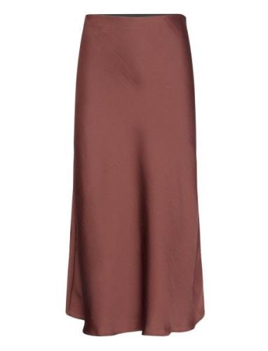 Yaspastella Hw Midi Skirt - Ca Knälång Kjol Brown YAS