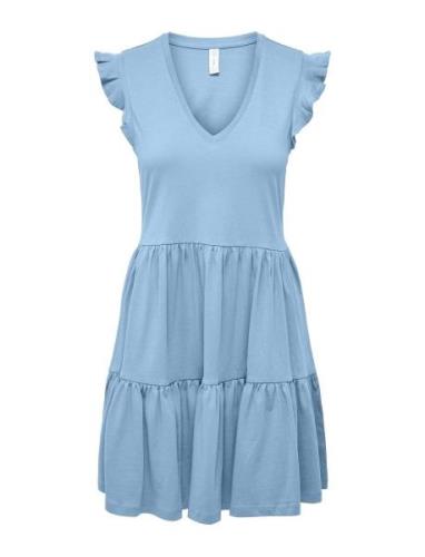 Onlmay Life Cap Sleeves Frill Dress Jrs Kort Klänning Blue ONLY