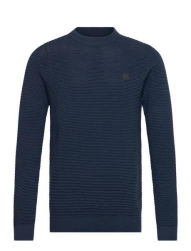 Sdvalencia Tops Knitwear Round Necks Blue Solid