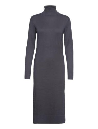 Milasz Roll Neck Long Dress Knälång Klänning Navy Saint Tropez