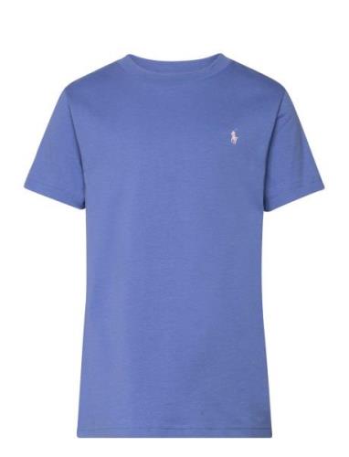 Cotton Jersey Crewneck Tee Tops T-shirts Short-sleeved Blue Ralph Laur...