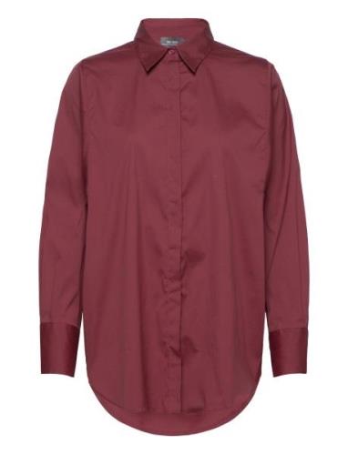 Mmenola Shirt Tops Shirts Long-sleeved Burgundy MOS MOSH