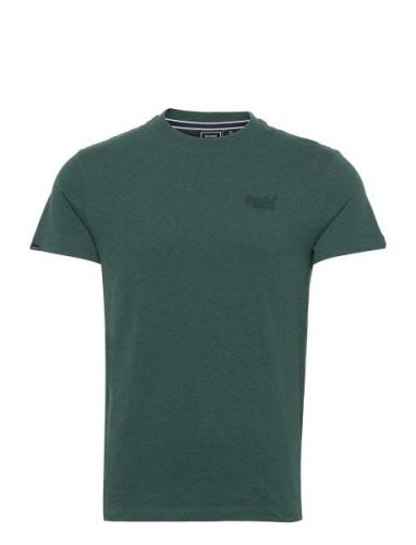 Essential Logo Emb Tee Tops T-shirts Short-sleeved Green Superdry