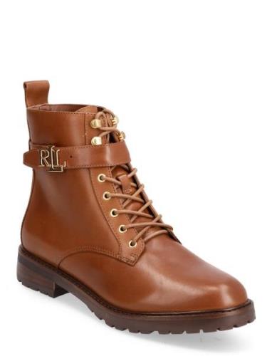 Eldridge Burnished Leather Boot Shoes Boots Ankle Boots Laced Boots Br...