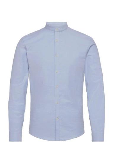 Yarn Dyed Oxford Superflex Shirt L/ Tops Shirts Casual Blue Lindbergh