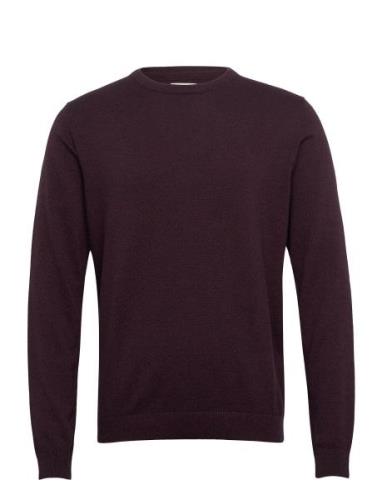 Jjebasic Knit Crew Neck Noos Tops Knitwear Round Necks Burgundy Jack &...