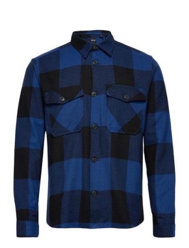 Onsmilo Ls Check Overshirt Noos Tops Overshirts Blue ONLY & SONS