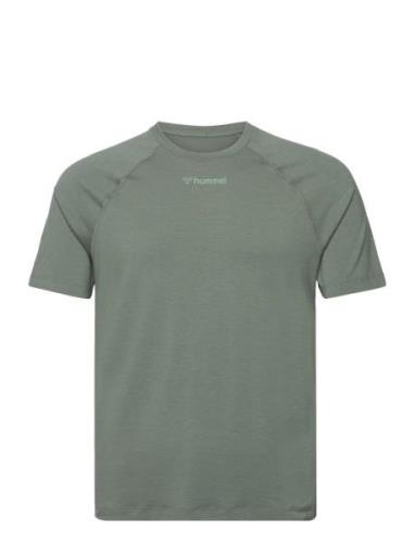 Hmlmt Laze T-Shirt Sport T-shirts Short-sleeved Khaki Green Hummel