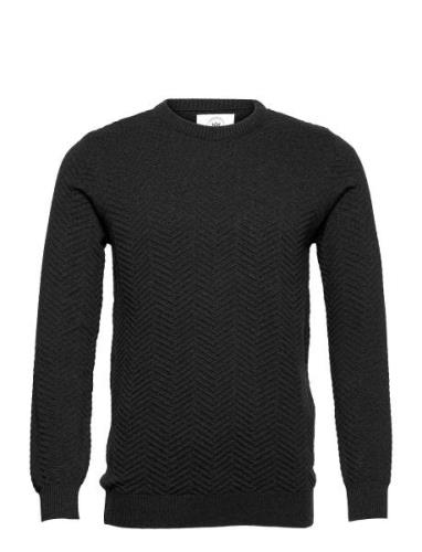 Carlo Cotton Knit Tops Knitwear Round Necks Grey Kronstadt