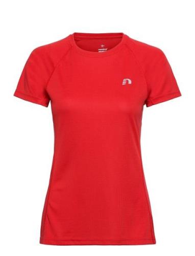Women Core Running T-Shirt S/S Sport T-shirts & Tops Short-sleeved Red...
