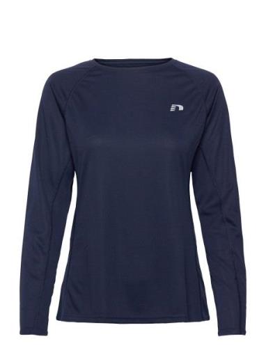 Women Core Running T-Shirt L/S Sport T-shirts & Tops Long-sleeved Navy...
