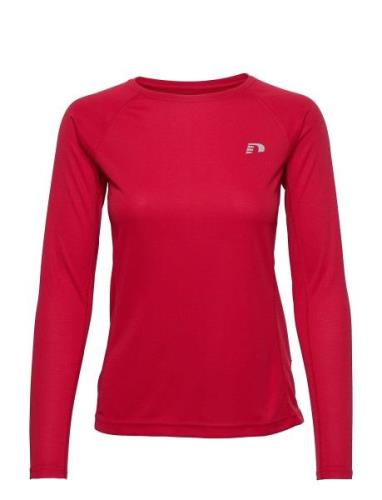 Women Core Running T-Shirt L/S Sport T-shirts & Tops Long-sleeved Red ...