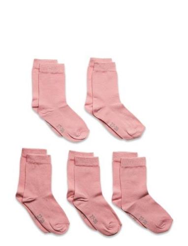 Ankle Sock -Solid Sockor Strumpor Pink Minymo