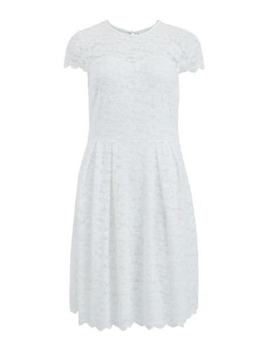 Vikalila Capsleeve Lace Dress - Noos Knälång Klänning White Vila