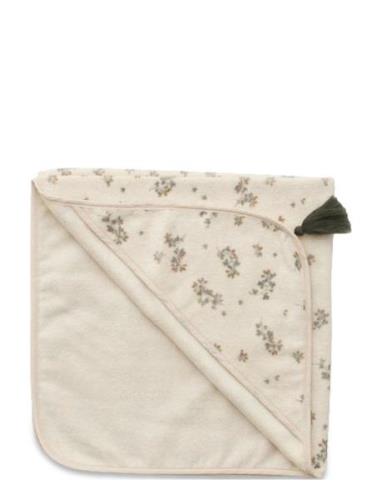 Terry Hooded Towel Home Bath Time Towels & Cloths Towels Cream Garbo&F...