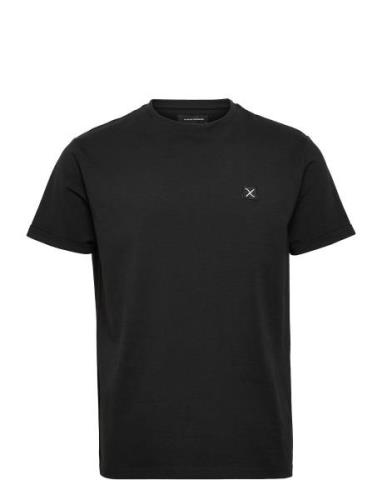 Basic Organic Tee Tops T-shirts Short-sleeved Black Clean Cut Copenhag...