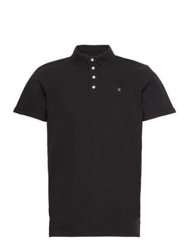 Silkeborg Stretch Polo Tops Polos Short-sleeved Black Clean Cut Copenh...
