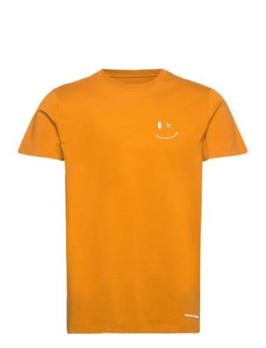 Patrick Organic Tee Tops T-shirts Short-sleeved Orange Clean Cut Copen...