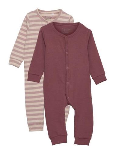 Jumpsuit Ls Långärmad Bodysuit Multi/patterned Minymo