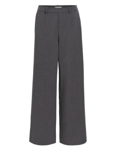 Objlisa Wide Pant Noos Bottoms Trousers Wide Leg Grey Object