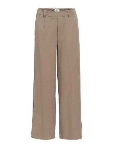 Objlisa Wide Pant Bottoms Trousers Wide Leg Brown Object