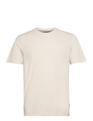 Thompson 01 Tops T-shirts Short-sleeved Cream BOSS