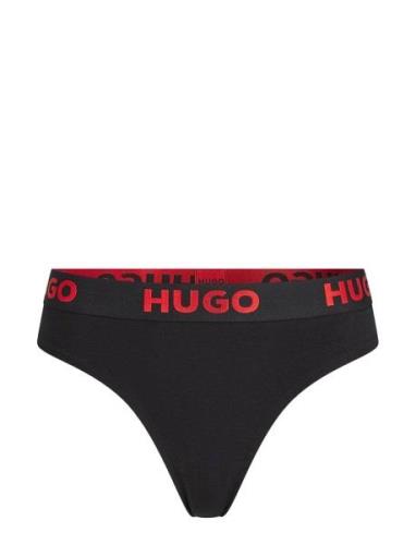 Thong Sporty Logo Stringtrosa Underkläder Black HUGO