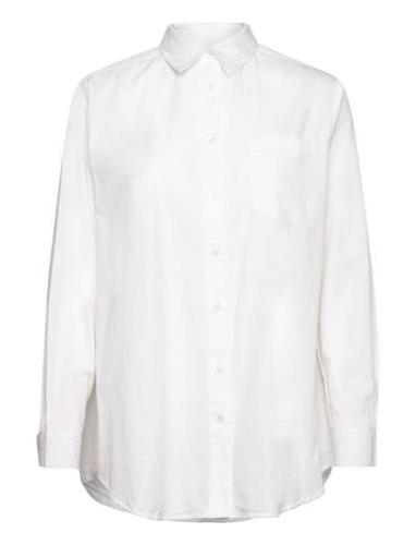 Gaia Shirt Poplin Tops Shirts Long-sleeved White Moshi Moshi Mind