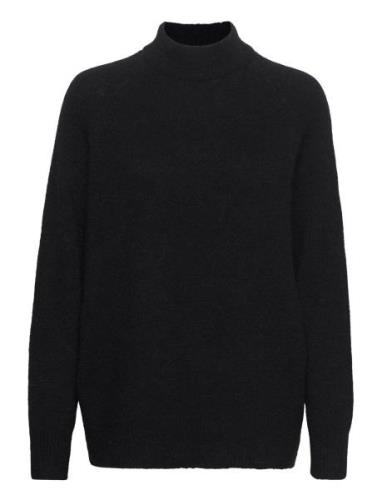 Slflulu Ls Knit High Neck B Tops Knitwear Jumpers Black Selected Femme