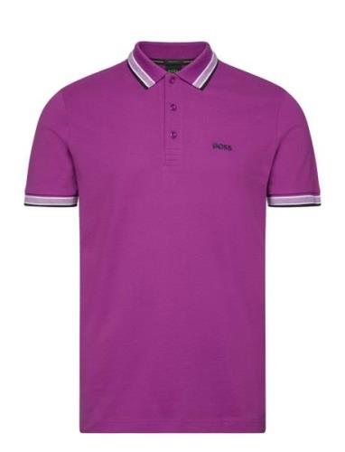 Paddy Sport Polos Short-sleeved Purple BOSS