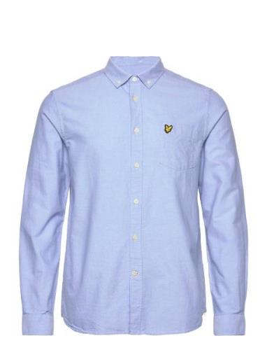 Regular Fit Light Weight Oxford Shirt Tops Shirts Casual Blue Lyle & S...