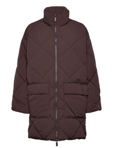 Slfheidi Puffer Jacket B Kviltad Jacka Brown Selected Femme