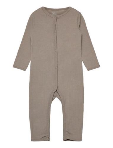 Rib Jersey Full Body Långärmad Bodysuit Grey Copenhagen Colors