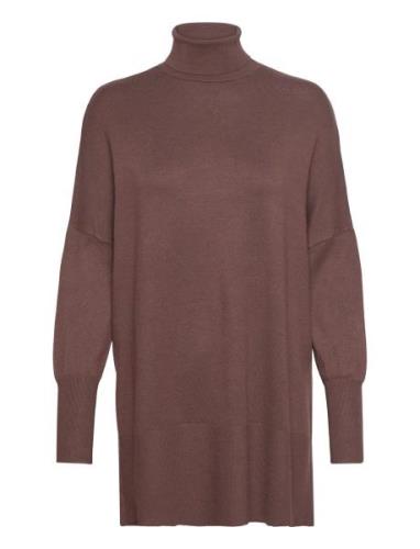 Sc-Dollie Tops Knitwear Turtleneck Brown Soyaconcept