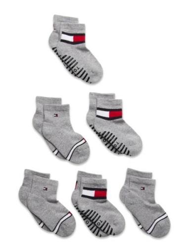 Th Baby Sock 6P Flag Sock Ecom Sockor Strumpor Grey Tommy Hilfiger