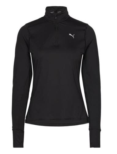 Run Favorite 1/4 Zip W Sport T-shirts & Tops Long-sleeved Black PUMA
