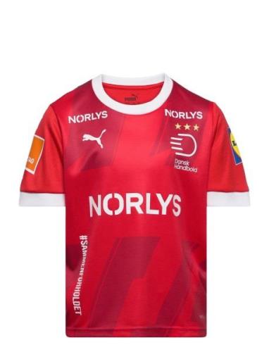 Dansk Håndbold Home Jersey Jr Sport T-shirts Short-sleeved Red PUMA