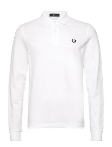 L/S Plain Fp Shirt Tops Polos Long-sleeved White Fred Perry