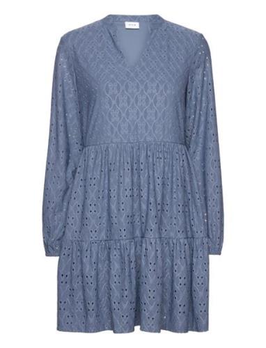 Vikawa L/S Dress/Su - Noos Kort Klänning Blue Vila