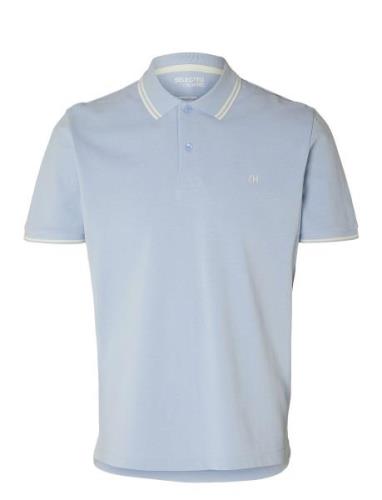 Slhdante Sport Ss Polo Noos Tops Polos Short-sleeved Blue Selected Hom...