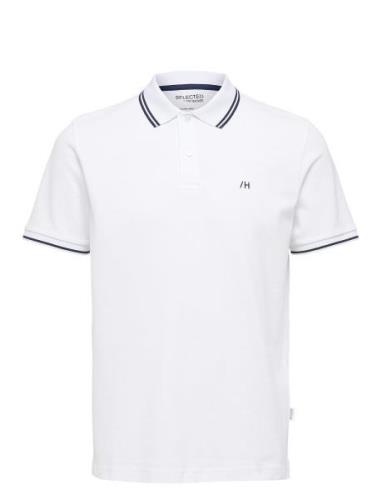 Slhdante Sport Ss Polo Noos Tops Polos Short-sleeved White Selected Ho...