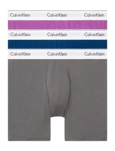 Boxer Brief 3Pk Boxerkalsonger Grey Calvin Klein