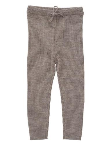 Copenhagen Colors Merino Classic Rib Leggings W. Drawstrings Grå