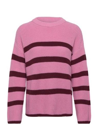 Slfbloomie Ls Knit O-Neck Noos Tops Knitwear Jumpers Pink Selected Fem...