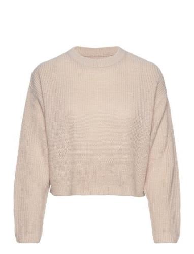 Onlmalavi L/S Cropped Pullover Knt Tops Knitwear Jumpers Cream ONLY