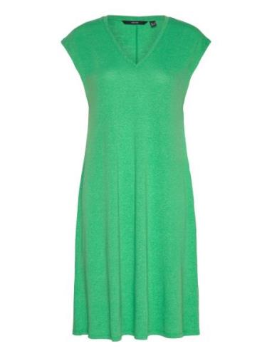 Vmmarijune Sl Knee Dress Jrs Knälång Klänning Green Vero Moda