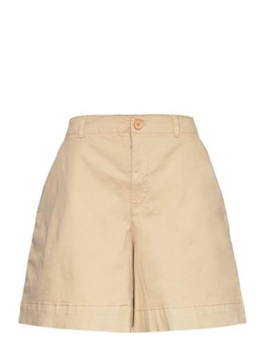 Ajopw Sho Bottoms Shorts Casual Shorts Beige Part Two