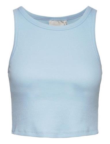 Drewgz Cropped Top Tops T-shirts & Tops Sleeveless Blue Gestuz